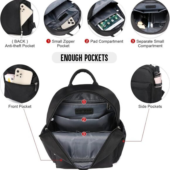 Mini Backpack Women Waterproof Nylon Small Purses Travel Daily Fashion main image 5